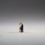 Amethist hanger, facet geslepen (gold plated)