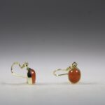 Carneool Oorhangers (gold plated)
