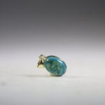 Chrysocolla hanger (gold plated)