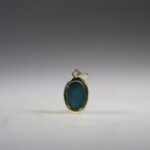 Chrysocolla hanger (gold plated)