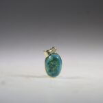 Chrysocolla hanger (gold plated)