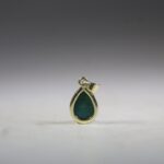 Chrysocolla hanger (gold plated)