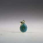 Chrysocolla hanger (gold plated)