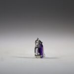 Amethist hanger, facet geslepen
