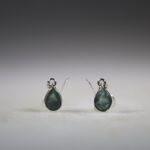 Aqua Kyaniet oorhangers (facet geslepen)
