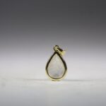 Maansteen (Regenboog) hanger (gold plated)