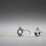 Topaas Sky blauw oorhangers, facet geslepen