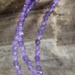 Amethist ketting 2 mm