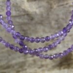 Amethist ketting 2 mm