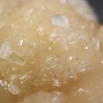 Apofylliet (Zeegroene) met Stilbiet en daarop Calciet kristalletjes (Realisatie)