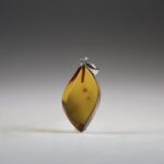 Barnsteen Hanger, (Baltische) met zilver oogje