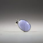 Blauwe Chalcedoon hanger