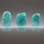 Chrysocolla in kwarts
