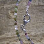 Elbaiet / veelkleurig Toermalijn ketting 2 mm