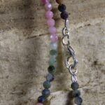 Elbaiet / veelkleurig Toermalijn ketting 3 mm