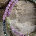 Elbaiet / veelkleurig Toermalijn ketting 3 mm