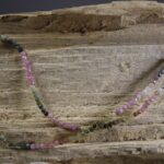 Elbaiet / veelkleurig Toermalijn ketting 3 mm
