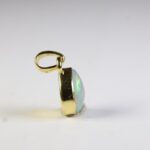 Ethiopische opaal hanger Gold plated
