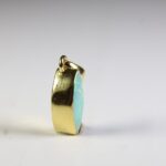 Ethiopische opaal hanger Gold plated (facet geslepen)