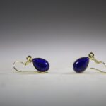 Lapis Lazuli Oorhangers gold plated
