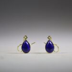 Lapis Lazuli Oorhangers gold plated