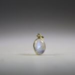 Maansteen (Blauwe of Regenboog) Hanger Gold plated