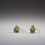 Peridoot Oorhangers, facet geslepen