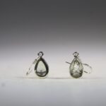 Prasiolietkwarts Oorhangers, facet geslepen