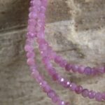 Roze Toermalijn ketting 3 mm