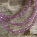 Roze Toermalijn ketting 3 mm