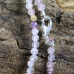 Rozenkwarts, Amethist en Rutielkwarts ketting 3 mm