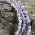 Rozenkwarts, Amethist en Rutielkwarts ketting 3 mm