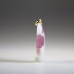 Toermalijn Roze in Albiet hanger (gold plated)