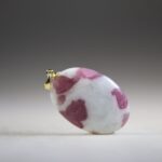 Toermalijn Roze in Albiet hanger (gold plated)
