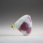 Toermalijn Roze in Albiet hanger (gold plated)