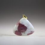 Toermalijn Roze in Albiet hanger (gold plated)