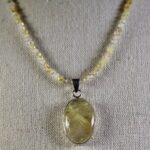 Rutielkwarts hanger + Rutielkwarts ketting 3 mm (set)