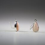 Stilbiet met Scoleciet oorhangers