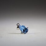 Topaas Swiss blauw hanger, facet geslepen