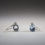 Topaas Sky blauw Oorhangers, facet geslepen