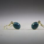 Turkoois oorhangers, Tibet, Gold plated